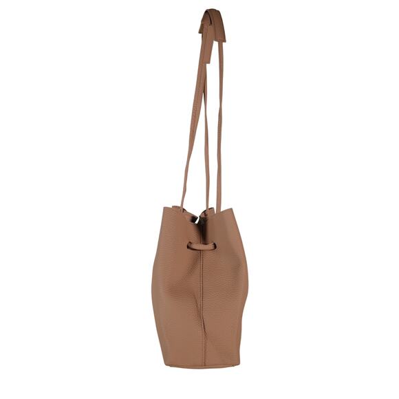 8 Other Reasons Vegan Pebbled Leather Slouchy Bucket Bag - Tan - NWT - Picture 2 of 7